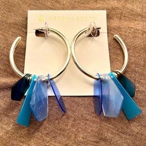 Kendra Scott Sky Blue Gaby Hoop Earrings